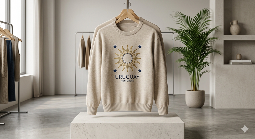 Buzo Uruguay Montevideo — Edición Minimalista