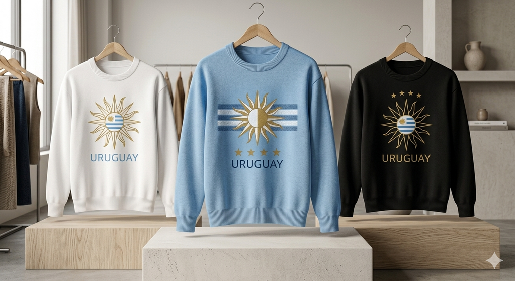 Buzo Uruguay Montevideo — Edición Minimalista